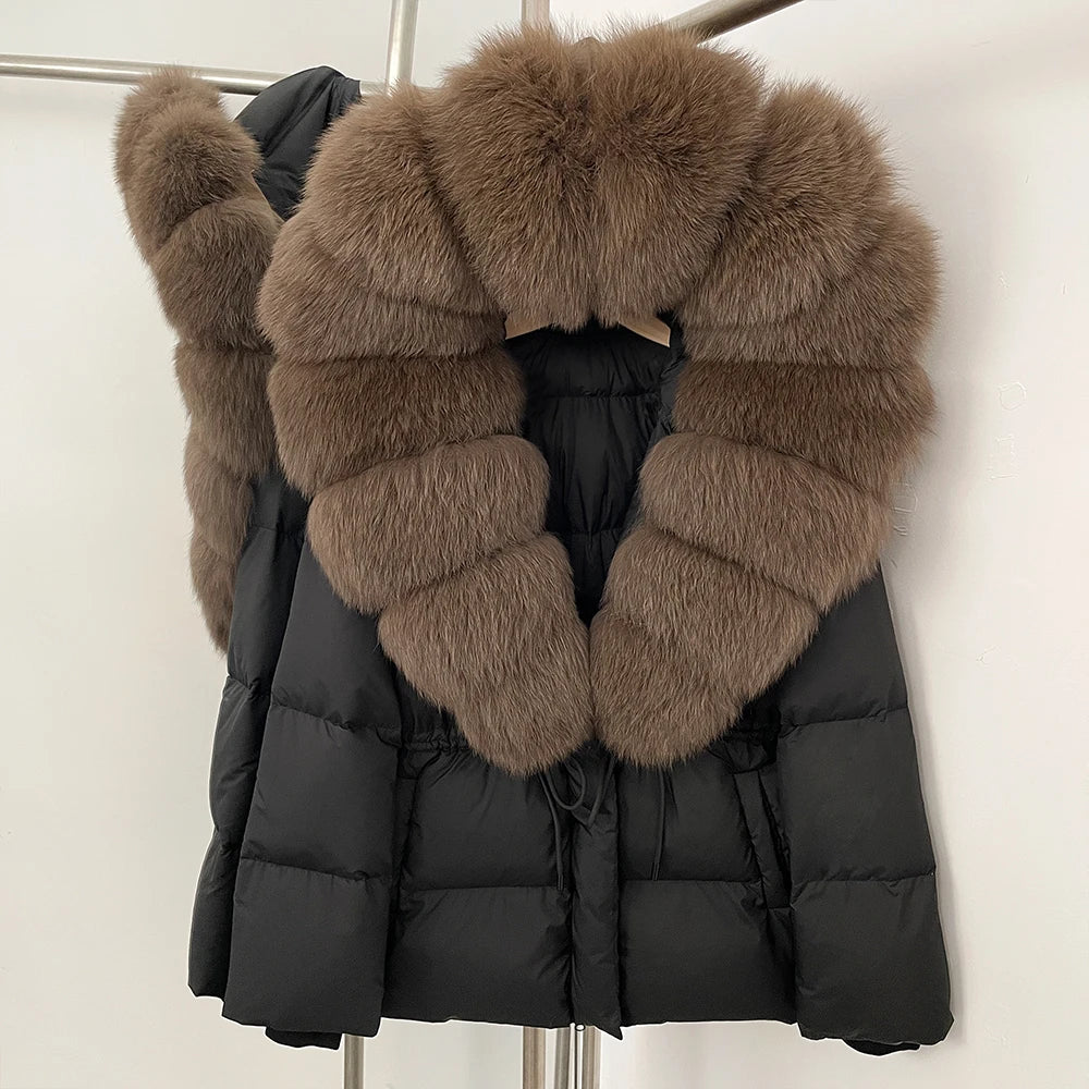 Premium Natural Fur Trim Down Jacket
