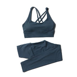 Women's Yoga Set with Sports Bra & High-Waist Leggings