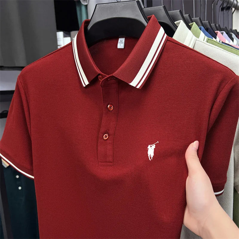 Men's Premium Cotton Polo Shirt | Embroidered Classic Fit