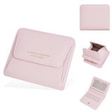 Fashionable Mini Women Wallet Name Engraving High-Quality Card Holder Simple Short Female Coin Purse Small Ladies Purse
