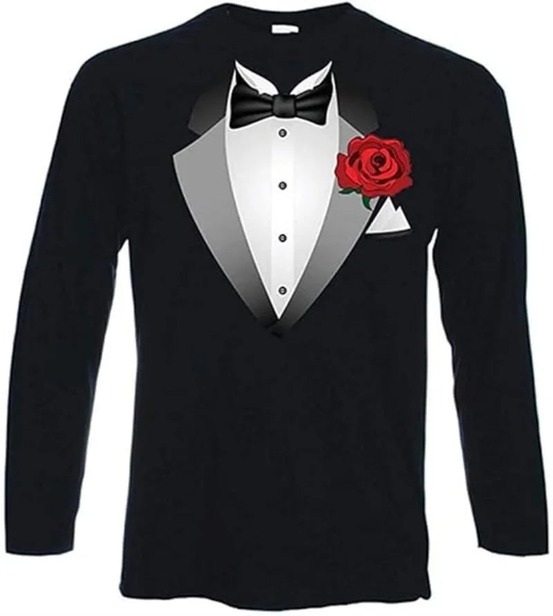 Dapper Gentleman Graphic Long Sleeve Tee