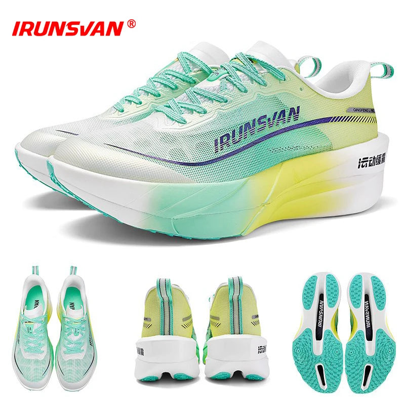 IRUNSVAN Full Plam Carbon Plate Trail Running Shoes Men 2026 High Quality Trendy Shoes New Ultra-light Running Shoes Sports