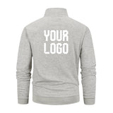 2026 Autumn and Winter Men's Casual Stand Collar Metal Half-Zip Sweater, Supporting Custom Logo