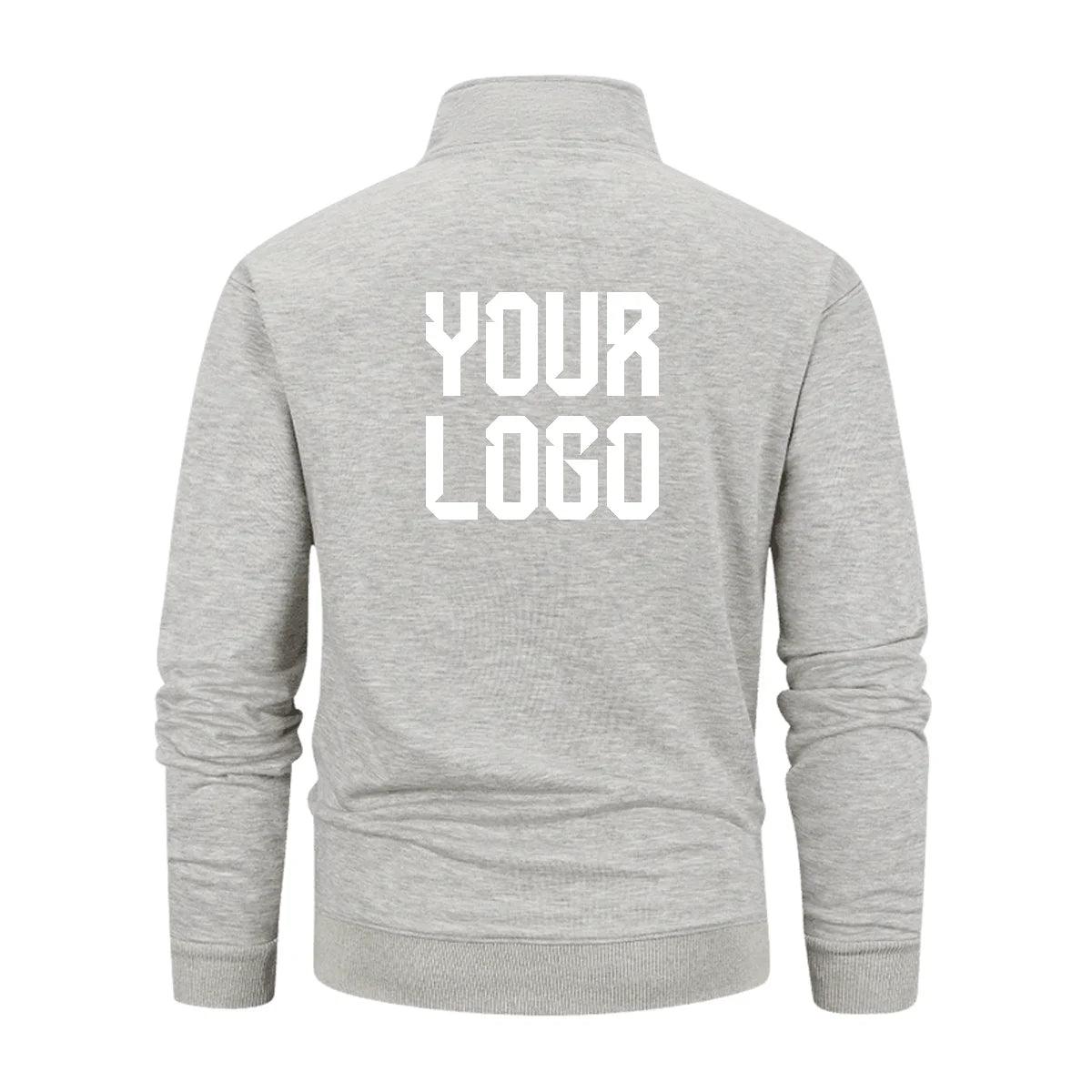 2026 Autumn and Winter Men's Casual Stand Collar Metal Half-Zip Sweater, Supporting Custom Logo