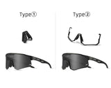 KDEAM High-End Sports Sunglasses Polarized Men's Cycling Glasses Dismountable TR90 Frame And Nose Pads Easy To Exchange