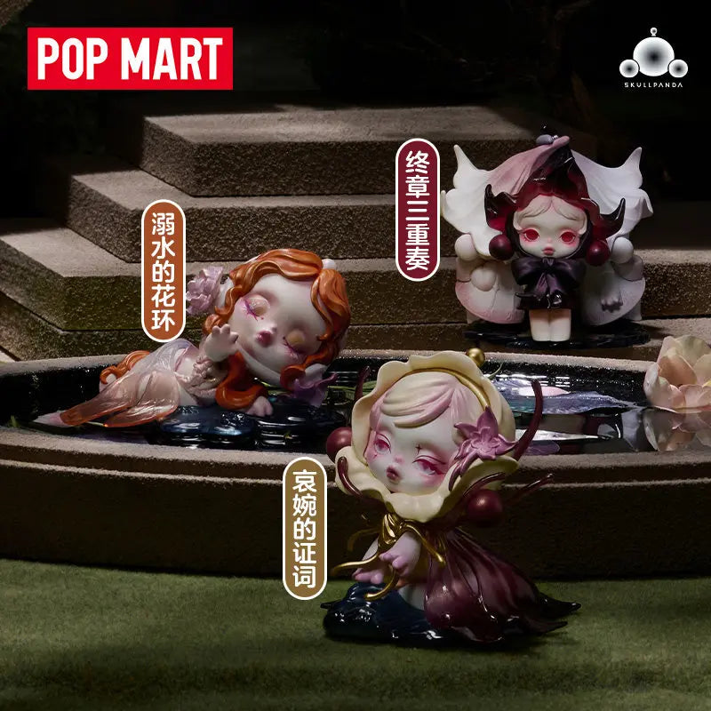 POPMART SKULLPANDA Petals In Four Acts Series Blind Box Genuine Toys Kawaii Anime Action Figure Guess Bag Doll Mystery Box Gifts