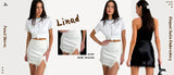 Elegant High-Waist Satin Mini Skirt