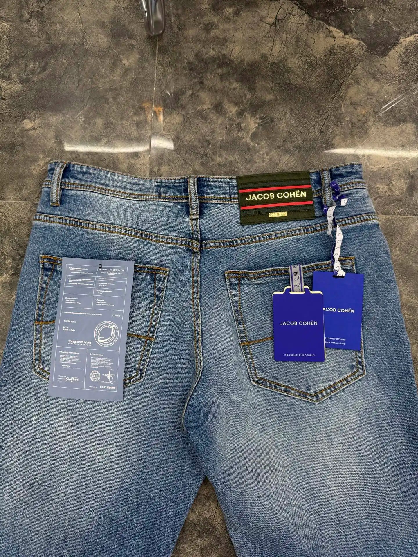 Men's Slim Straight Embroidered Jeans – Spring/Summer