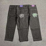 New Always Jeans High quality Printed Embroidery Straight Jeans Black Pants Men Jeans Printing Trend Street Wear AlwaysJeans Men