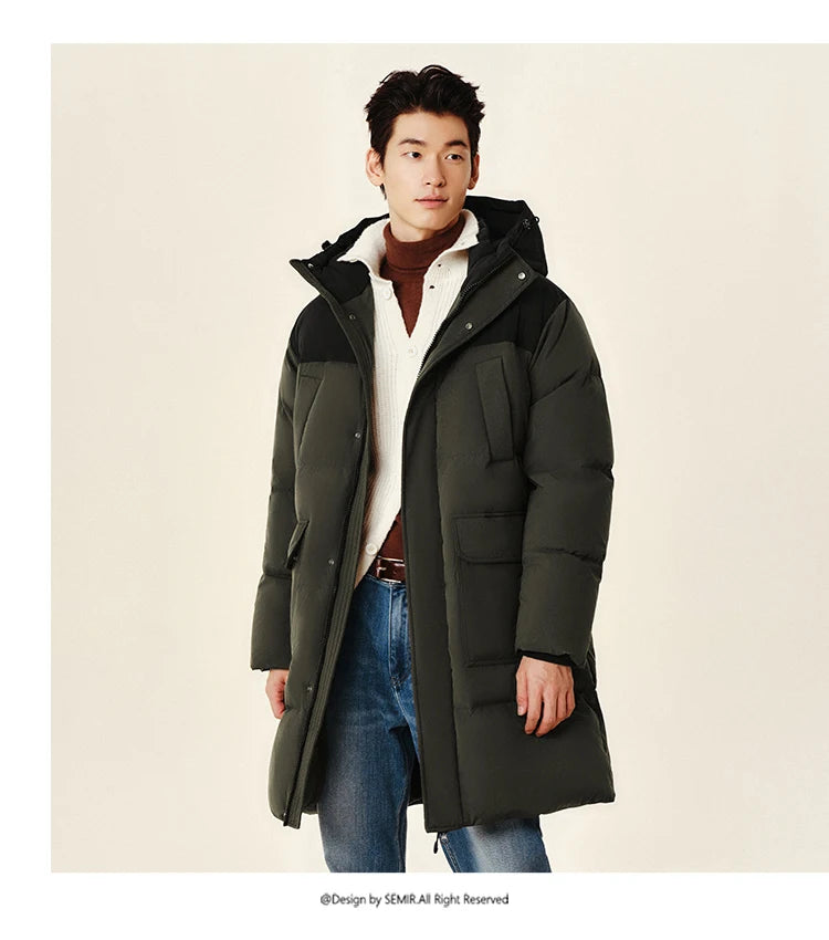 Semir Men's Premium Long Down Jacket | Waterproof