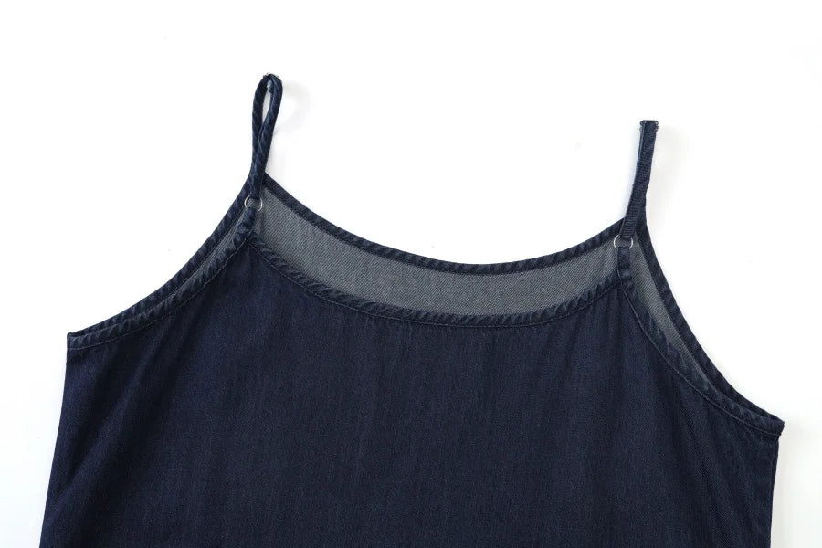AW25 Denim Two-Piece: Loose Shirt & A-Line Slip Dress