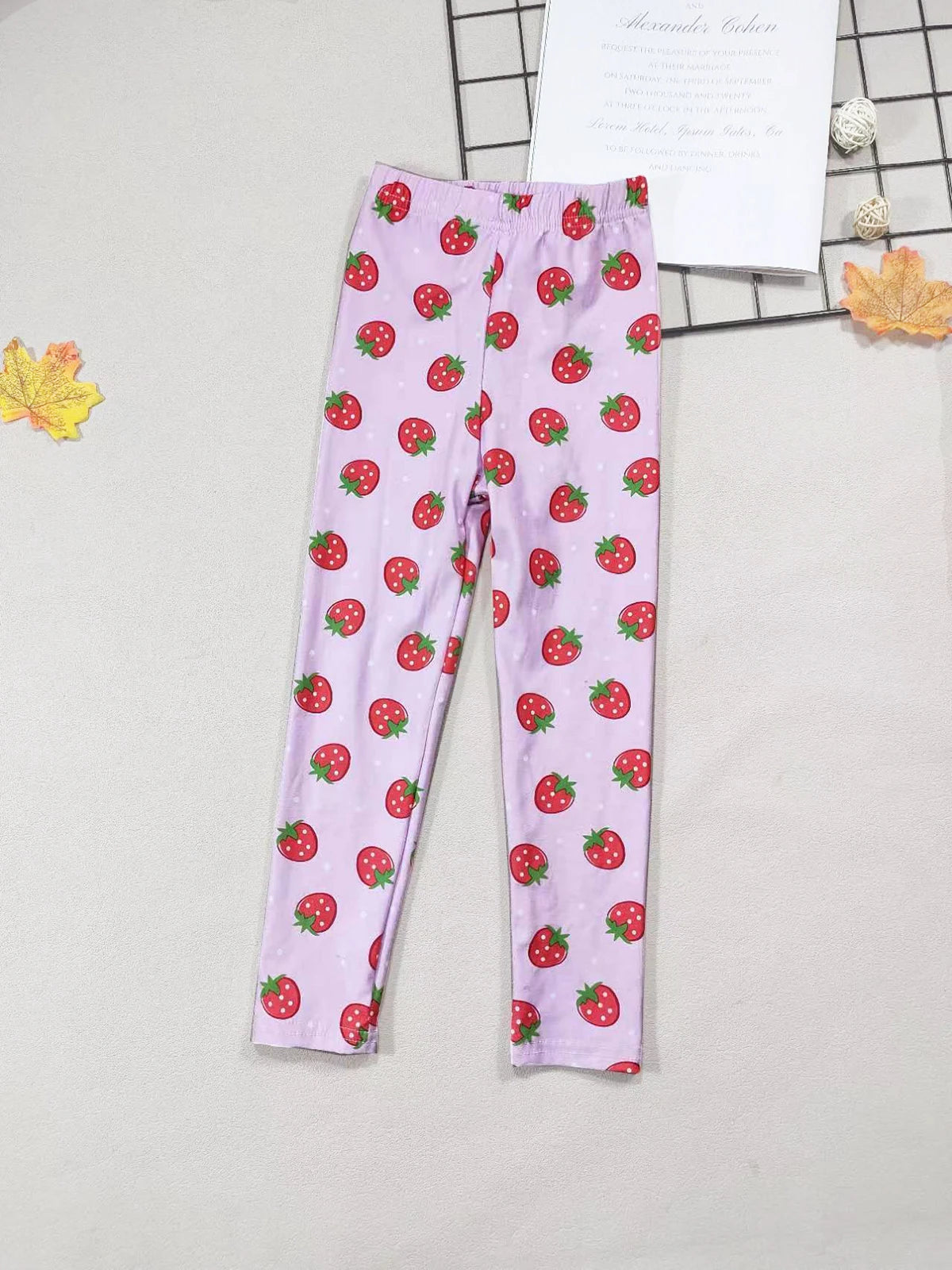 Girls' Floral Cartoon Fashion Leggings