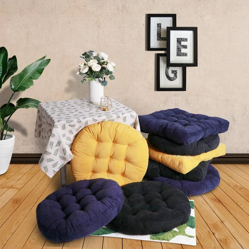 Round Floor Cushion Seating for Adults,Tufted Thick Meditation Cushion for Floor Seating Yoga Living Room Office