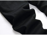 Men Classic Pure Black Jeans All Match Stretch Denim Pants Casual Plus Size Slim Straight Trousers