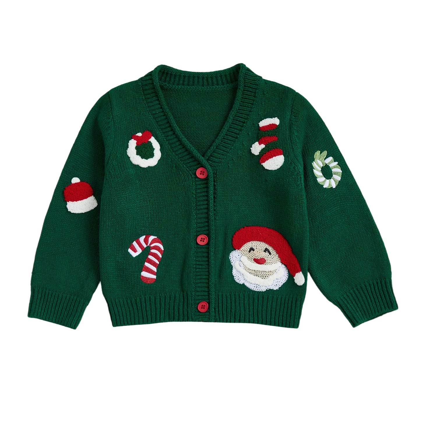 Infant Reindeer Knit Christmas Cardigan