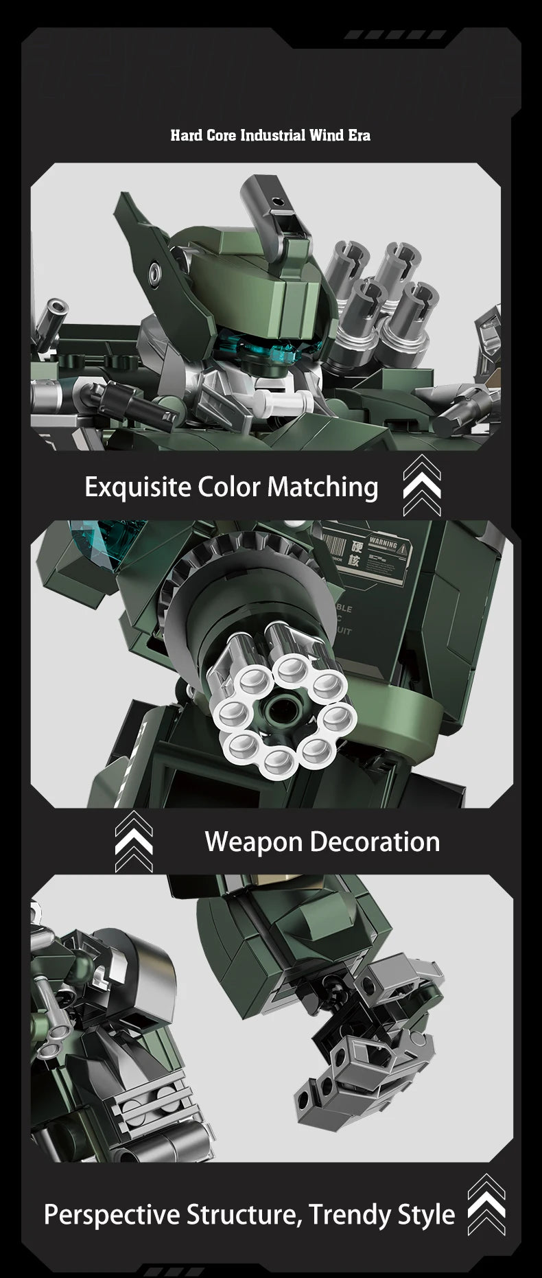 1403pcs Large Mecha Warrior Building Blocks Set Battle Robots Action Figure Model Kits Adult Teens Assembled Toys Gifts For Boys