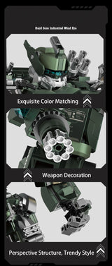 1403pcs Large Mecha Warrior Building Blocks Set Battle Robots Action Figure Model Kits Adult Teens Assembled Toys Gifts For Boys