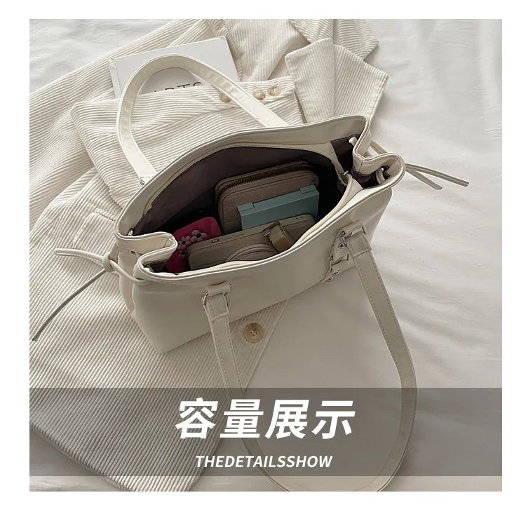 Women's Retro PU Leather Shoulder Tote Bag