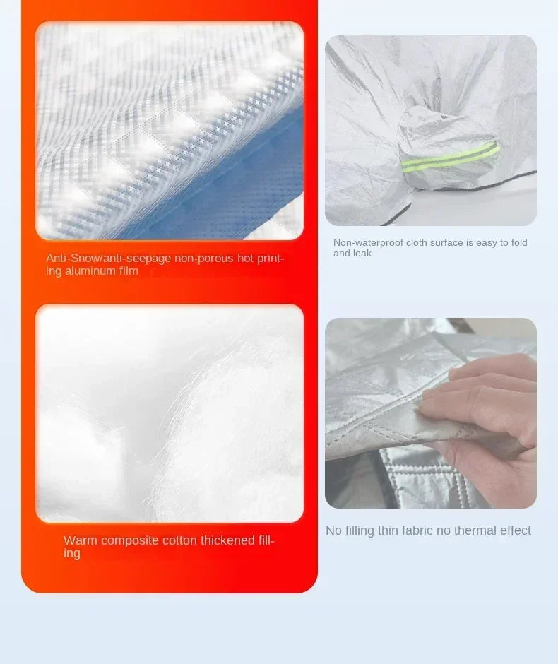 All-Weather Half Car Cover – Windshield & Roof Protection