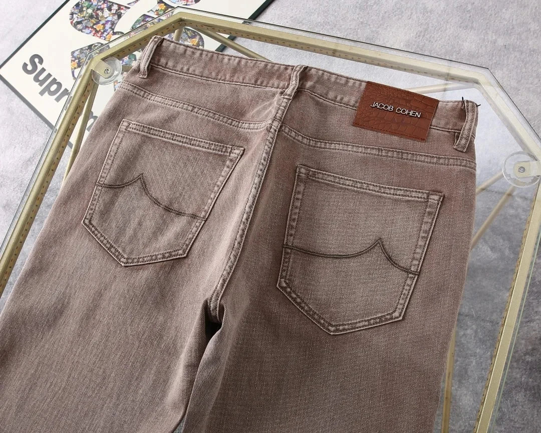 BLLIYOSS Jeans Thin Cotton Men 2025 Spring Summer new Business Embroidery Straight outdoors  Pants Old money High Quality