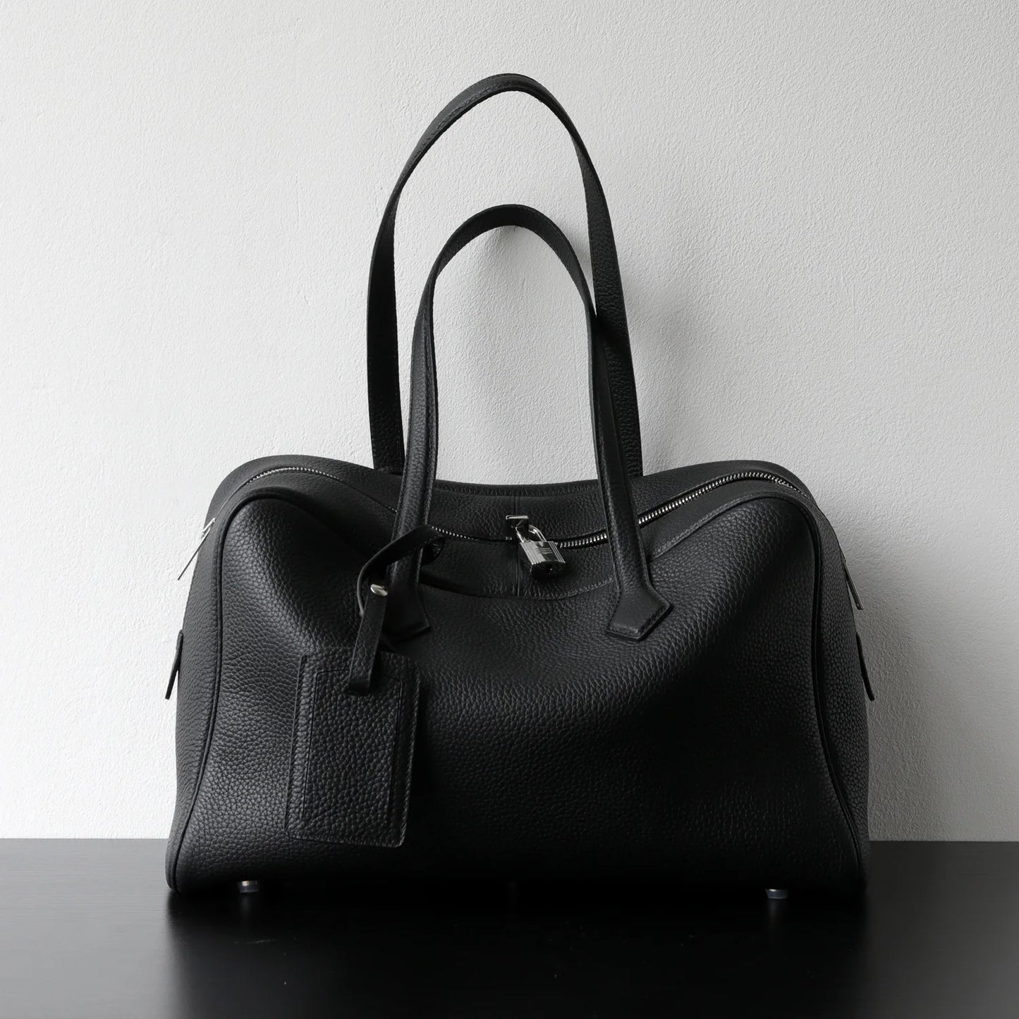 Premium First Layer Cowhide Boston Genuine Leather Women's Bag Simple Large Capacity Bowling Armpit Bag Portable Messenger Bag