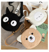 Japanese Style Kawaii Bag Women Cartoon Plush Shoulder Bag for Women New Crossbody Bag Small Phone Purse Bolsa Feminina
