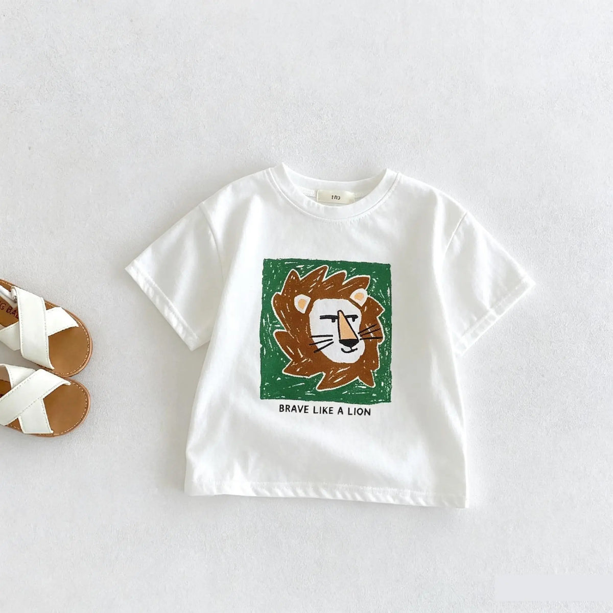 Solid Color Printed T-shirt For Kids Clothing Summer Short-sleeved Tops Fashion Simple Comfort Baby Girl And Boy Tshirts 1-7 Age