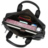 Genuine Leather Briefcase Bag for 15.6 inch laptop computer bag cowskin handbag for men male leather crossbody shoulder bag