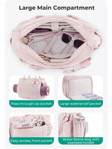 Women's Large Capacity Multi-Pocket Tote Shoulder Bag