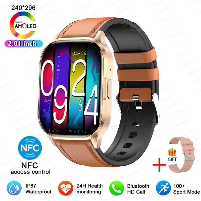 GUHUAVMI AMOLED Smartwatch – Bluetooth Call & Health Tracker