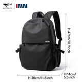 Septwolves Black Large Lapacity 16 Inch Laptop Backpack Man Women Leisure Business Waterproof PVC Leather School Bag Rucksack