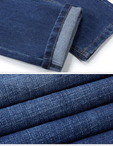 Plus Size Men's Jeans 10XL(160kg) Straight Leg Stretch Denim Pants For 160KG Heavyweight Blue/Black Big & Tall Casual Trousers
