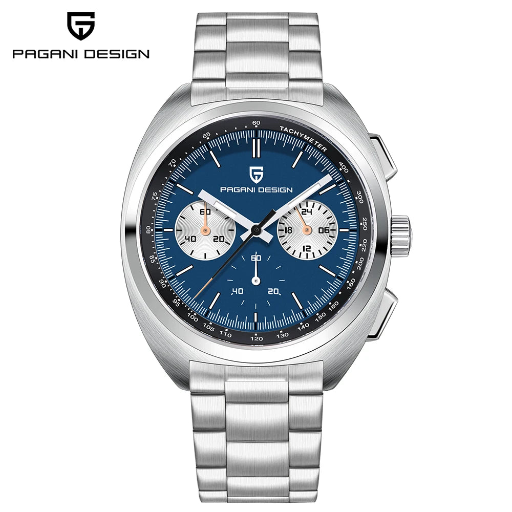 2026 New PAGANI DESIGN Turtle Back Luxury Quartz Watch for Men Fashion Sports Chronograph Men's Watch Luminous Leather strap