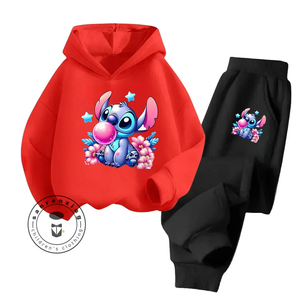 Disney Stitch Long Sleeve Hoodie & Pants Set