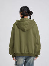 Women's Y2K Star Print Zip-Up Hoodie