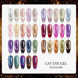 5pcs Venalisa Hema/TPO Free Cat Eye Nail Gel Polish Color Palette Kit Ultra Glitter Diamond Sparkle Soak Off UV LED Varnish Set