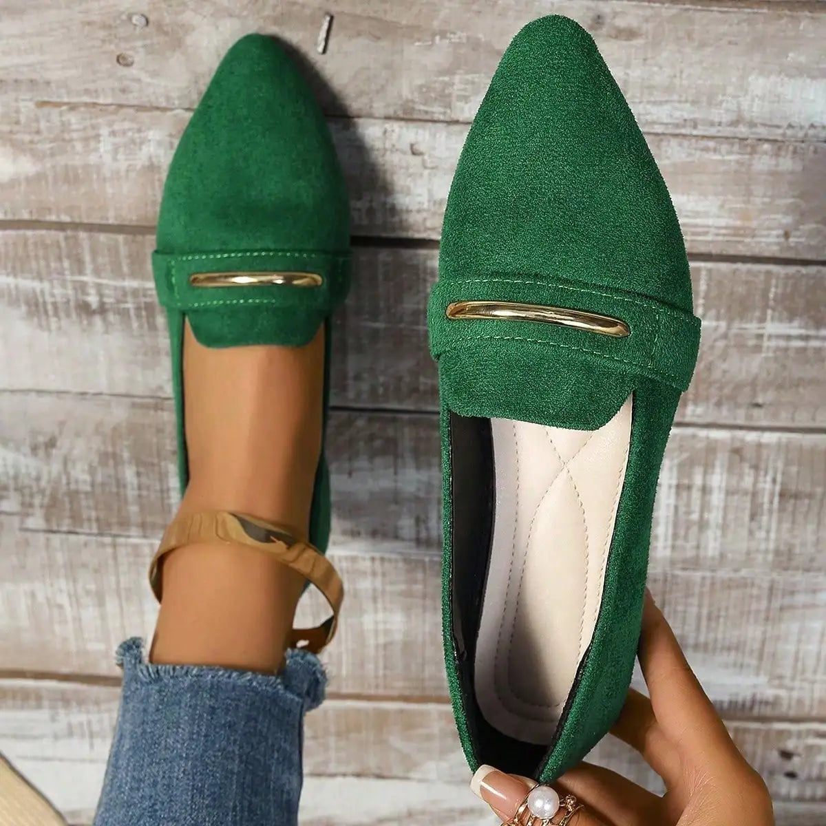 2026 Summer Loafers Flats Pointed Toe Casual Women Shoes New Comfortable Walking Mujer Zapatos:Wear-resisting