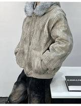 Men's Cotton Jacket – Eagle Embroidery & Tie-Dye