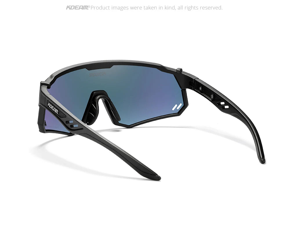 KDEAM High-End Sports Sunglasses Polarized Men's Cycling Glasses Dismountable TR90 Frame And Nose Pads Easy To Exchange