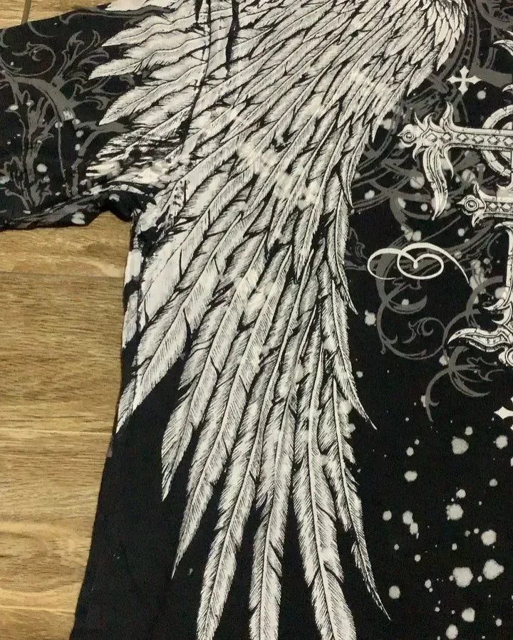 Y2K Gothic Skull Oversized Graphic Tee