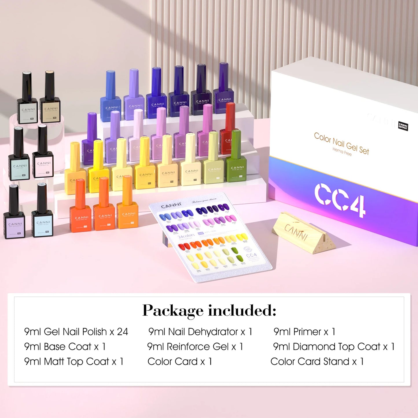 CANNI 30pcs Gel Polish Kit – HEMA & TPO Free CC Collection