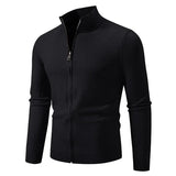 Slim Fit Zipper Cardigan – Premium USA-Made Knit Sweater