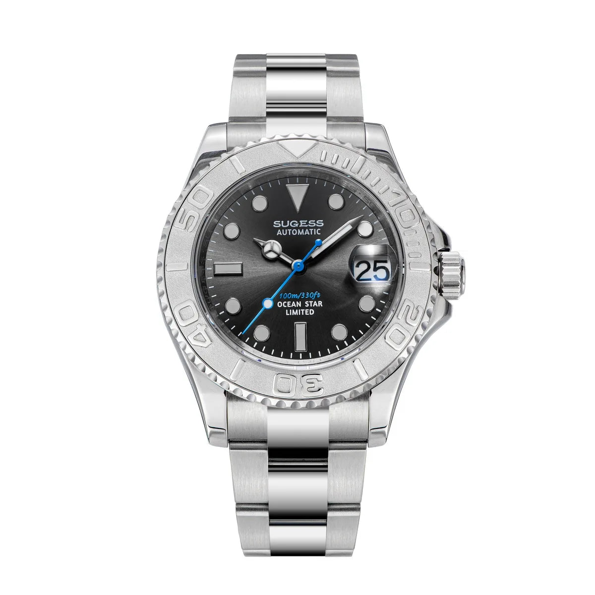 Sugess Master Dvier Watch For Men Automatic Mechanical Watches NH35A Movement Sapphire Luxury 100m Waterproof Clock S450-2 New