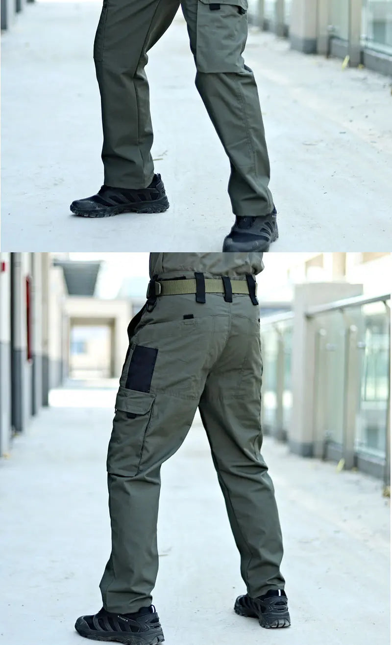Men’s Waterproof Tactical Cargo Pants – Multi-Pocket Outdoor Work Trousers