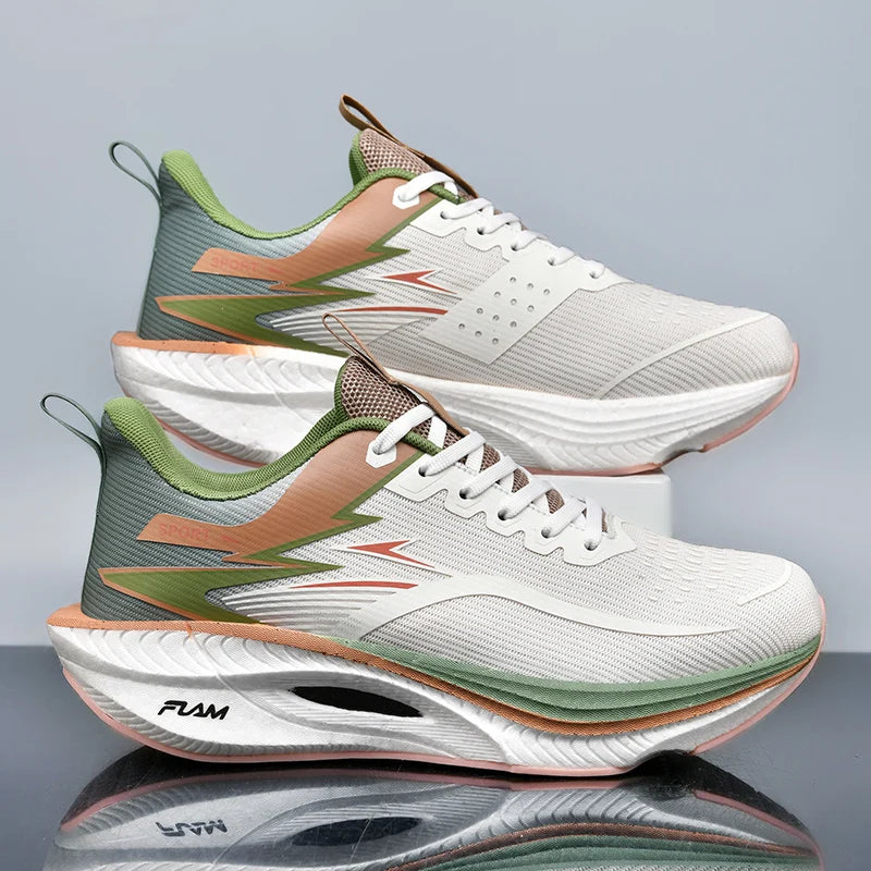 Marathon Running Shoes — Carbon Board, Air Cushion, Breathable & Lightweight Sneakers for Men & Women