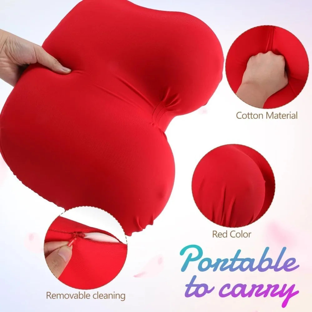 Slow Rebound Memory Foam Breast Pillow Realistic Female Chest Cushion for Sleeping Anxiety Relief Anime Lover Gift for Men Soft