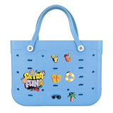 EVA Large Tote Bag Beach Storage 2 in 1 Waterproof Lightweight Travel Handbag for Women