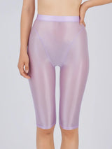 Women's Sheer Stretch Knee-Length Shorts