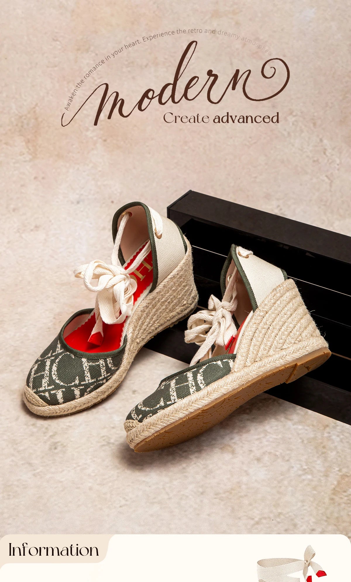 Women's Espadrille Wedge Sandals – Ankle Strap Lace-Up