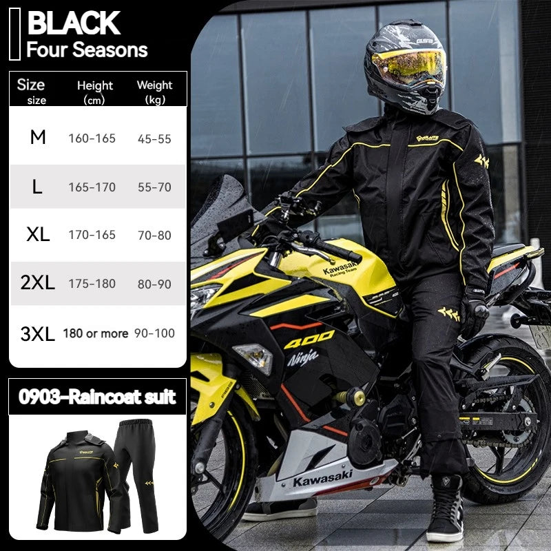 SULAITE Men's Waterproof Reflective Rain Suit – Jacket & Pants